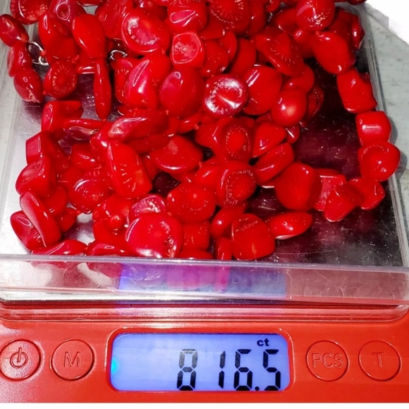 LUC  Lucas LaMeth Three Strand 925 Silver Red Coral Necklace  20", 816 ct. wt. - Picture 9 of 10